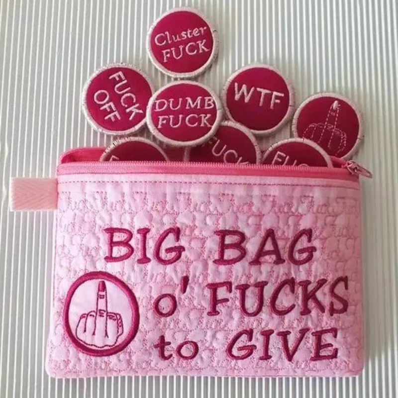 Florea™ Big Bag Of Fucks To Give Zipper Pouch
