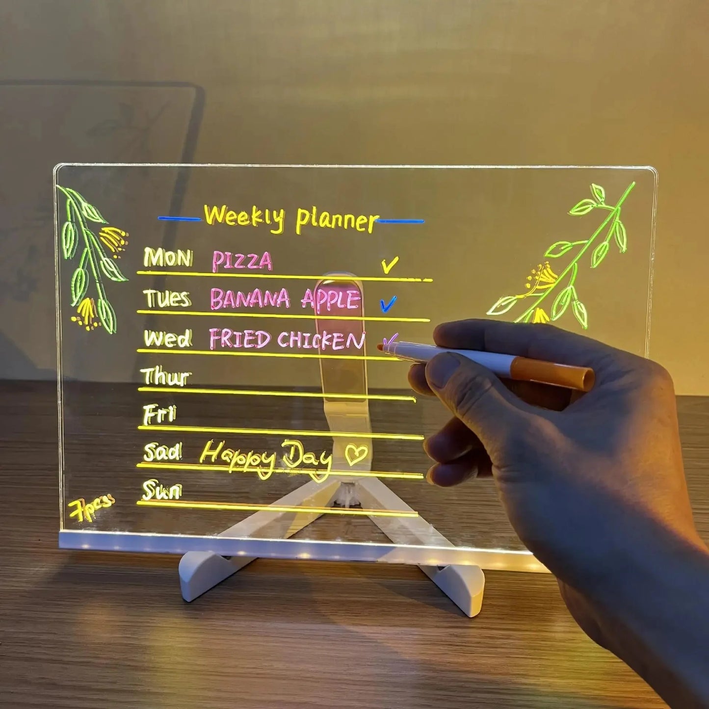 Florea™ LED Note Board + 7 Markers