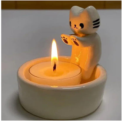 Florea™ Kitten Candle Holder