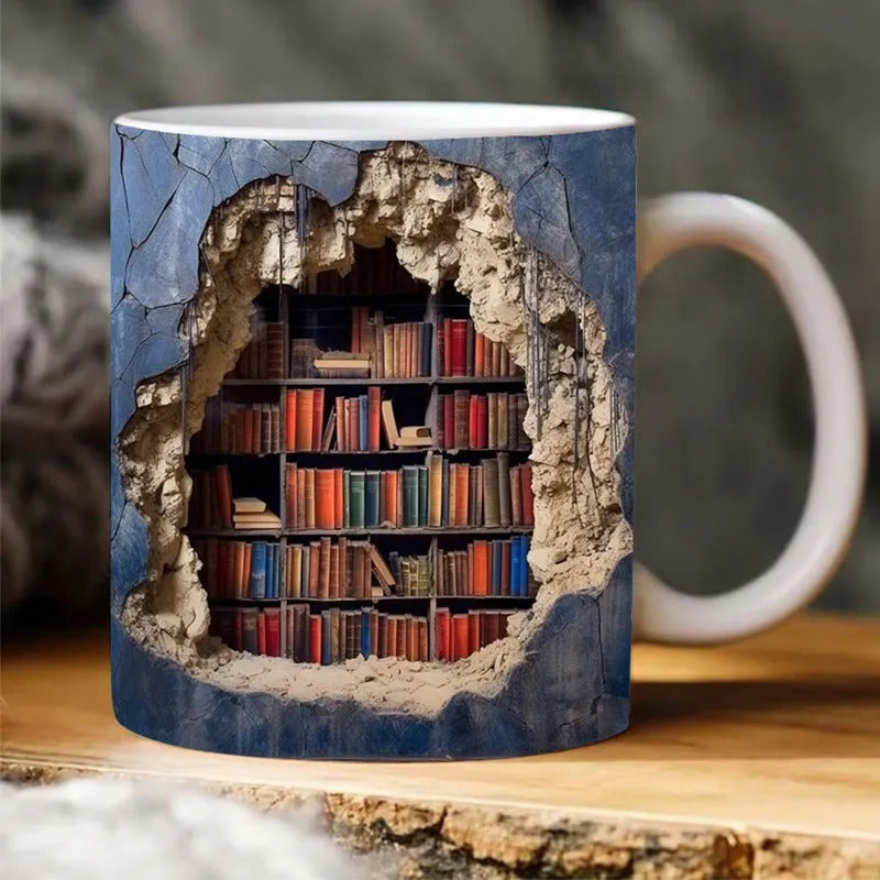 Florea™ 3D Bookshelf Mug