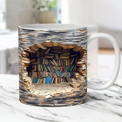 Florea™ 3D Bookshelf Mug