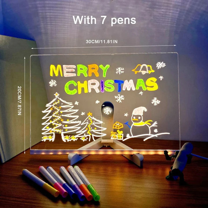 Florea™ LED Note Board + 7 Coloring Pens