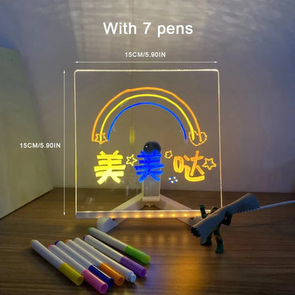 Florea™ LED Note Board + 7 Coloring Pens