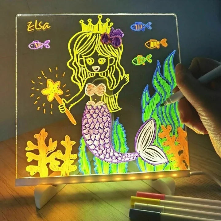 Florea™ LED Note Board + 7 Coloring Pens